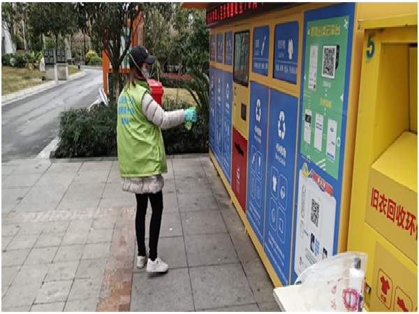 德陽市疫情防控進(jìn)行時，生活垃圾分類投放點有序復(fù)工